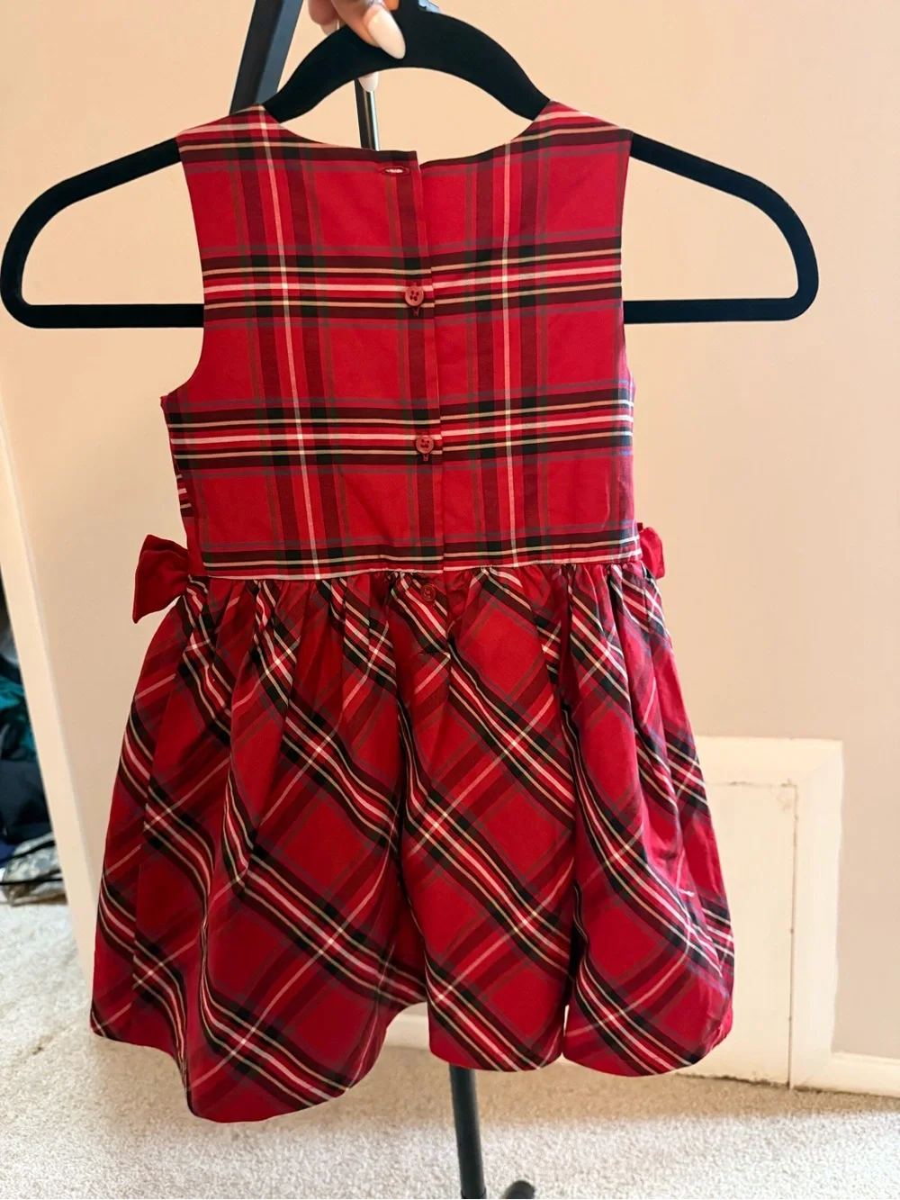 Carter's Red Plaid Bow-Accent Girls' Dress